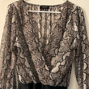 Zara snakeskin bodysuit